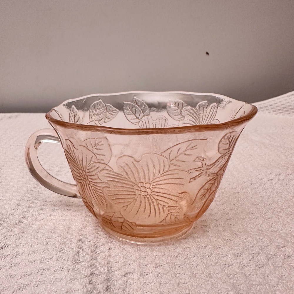 Macbeth Evans Dogwood Pink Depression Glass Teacup